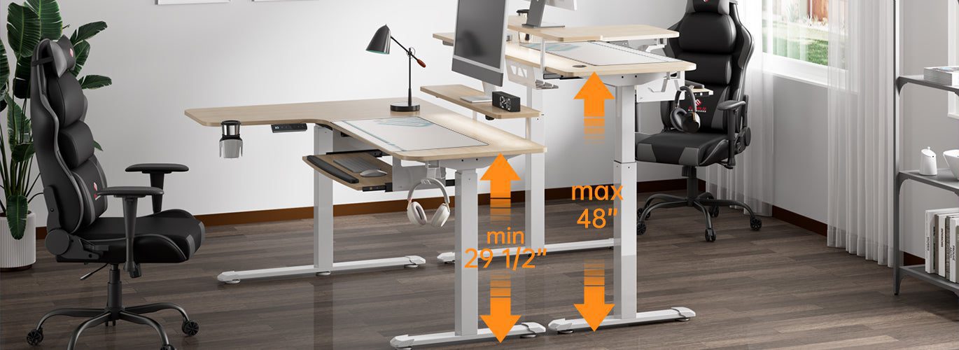EGD-L60, Standing Desk, Maple