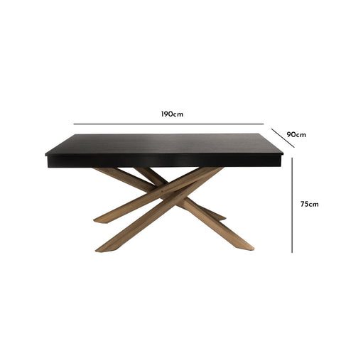 Amelia Black Oak Dining Table