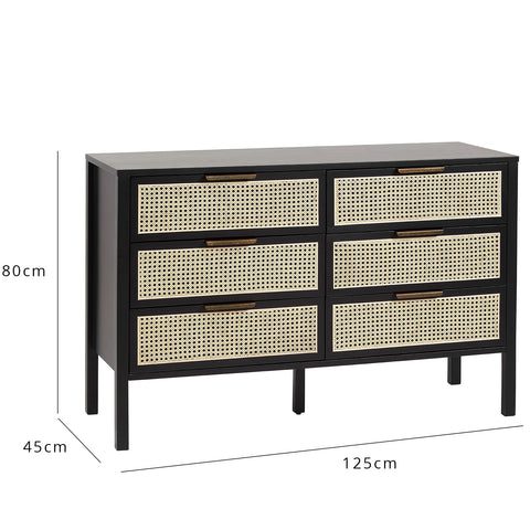 Charlie chest of drawers - black