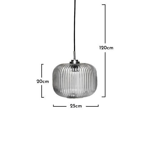 Smokey Grey Pendant Light - Laura James