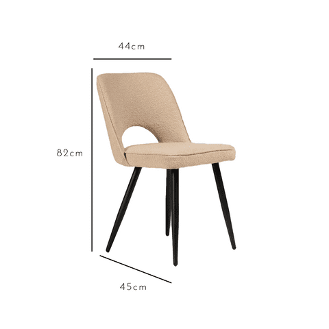 Dolly Boucle Dining Chair - Set Of 2 - Laura James