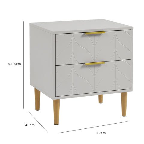 Gloria bedside table - grey