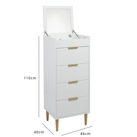 Gloria white tallboy