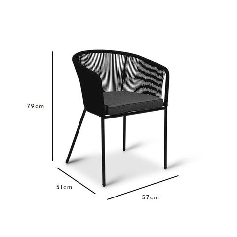 Hali Rope Chair Black