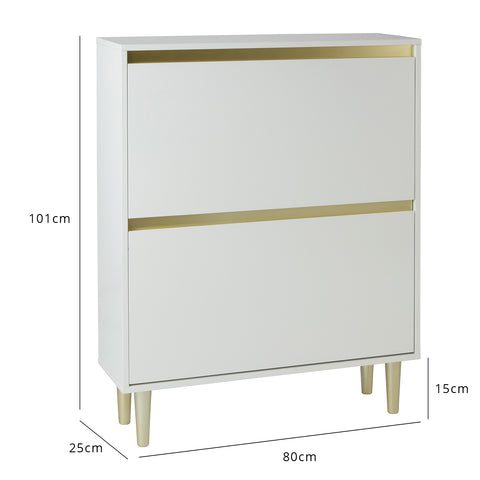 Iliana shoe cabinet - 2 door - white