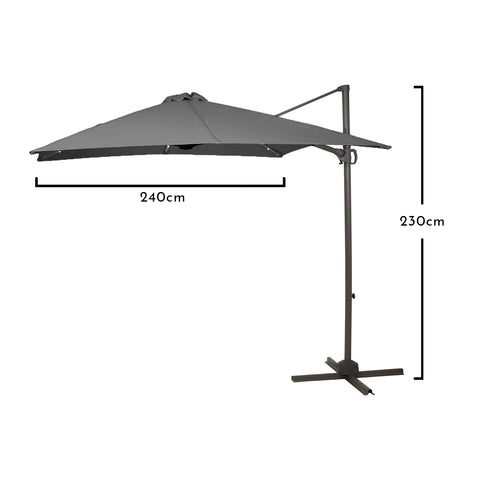 Grey Premium Parasol Dimensions Graphic - Laura James