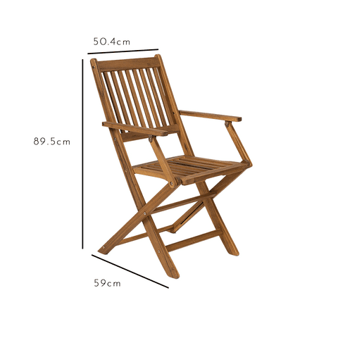 Ashby Wooden Folding Chairs - Set of 2 - Laura James