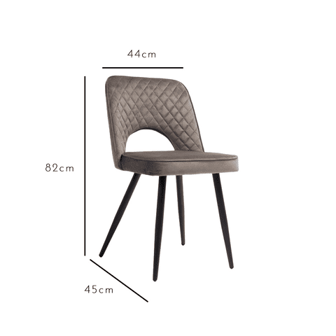 Hope Dining Chair - Set Of 2 - Dark Grey