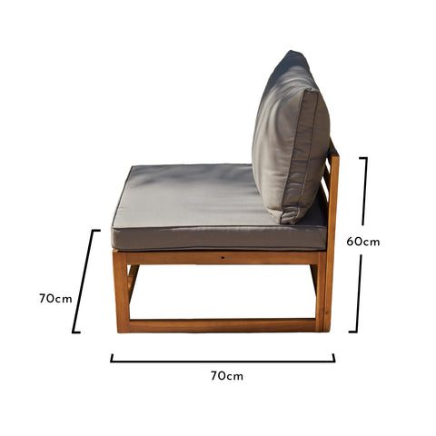 Rowan Wooden Garden Chairs - Set of 2 - Laura James