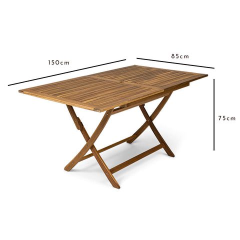 Ackley Large Wooden Garden Table