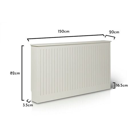 Elspeth Large Radiator Cover White - Laura James