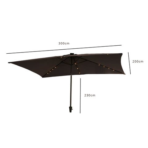 Grey LED Integrated Parasol