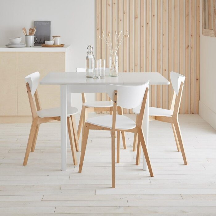 Paul White Square Extendable Dining Table 4 Seater Paul White Dining Chairs Beech Legs Paul White Square Extendable Dining Table 4 Seater Paul White Dining Chairs Beech Legs
