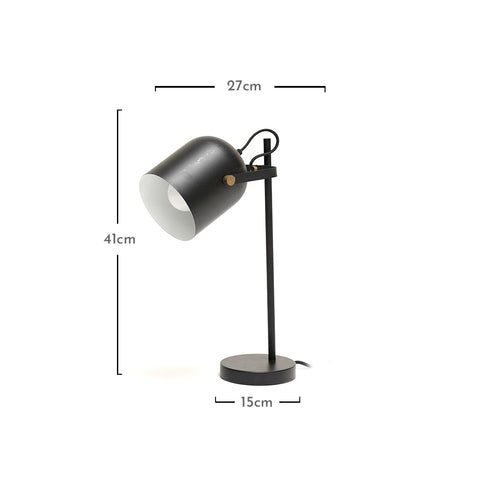 Vintage Style Black Table Lamp - Laura James
