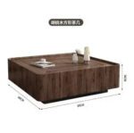 "Stylish and functional walnut wood coffee table"