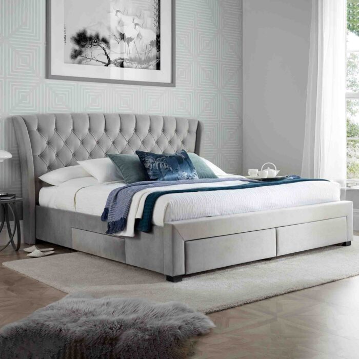 RFNEGVB5FT-Stafford-Grey-Velvet-King-Size-Storage-Bed-Roseland-Furniture-2