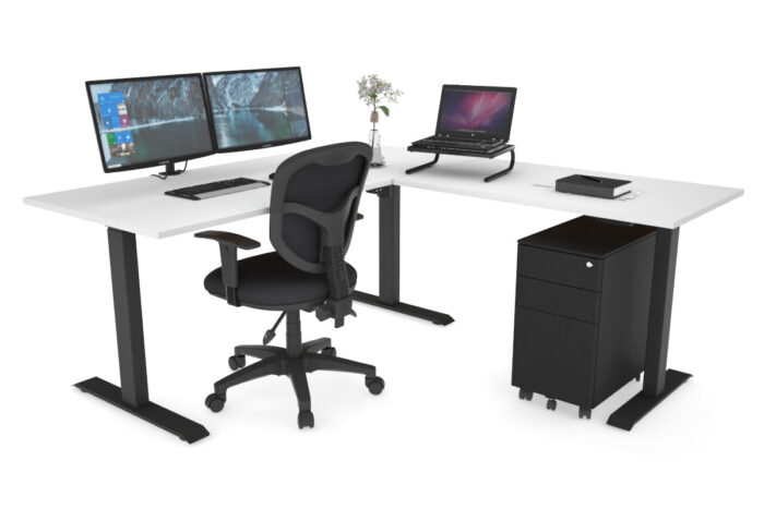 just-right-height-adjustable-corner-workstation-black-frame-1600l-x-1450w-556969